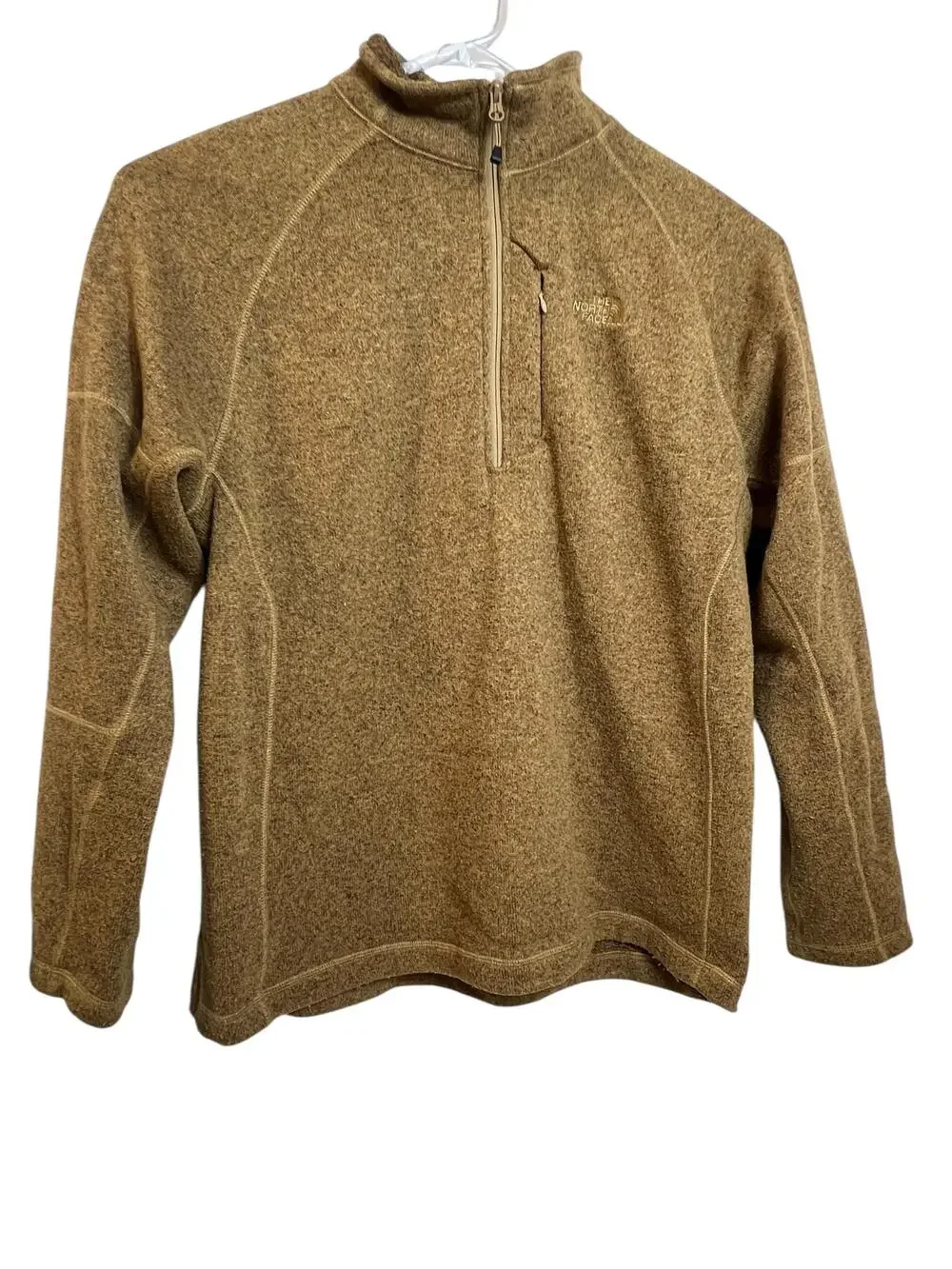 North Face Pullover Mens XL Brown Half Zip Sweater Outdoors Hiking Fleece Jacket